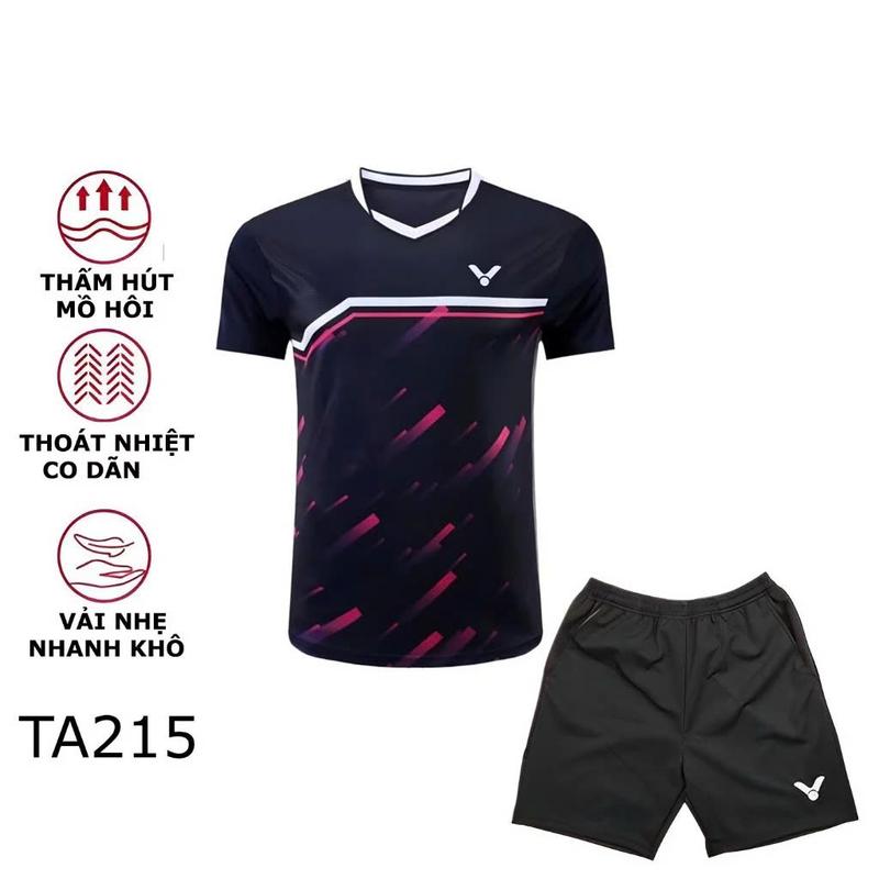 Áo thể thao Cầu lông Pickleball Bóng chuyền Bóng bàn Nam Nữ đẹp hot TA215 Top Nam gear sets áo thể