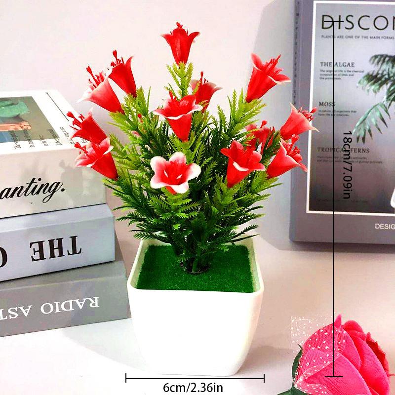 Cây Nhân Tạo Bonsai, Chậu Hoa Nhỏ Cây Giả, Đồ Trang Trí Chậu, Để Đồ Trang Trí Phòng Gia Đình Và Bàn, Thích Hợp Cho Khách Sạn Và Vườn, 1 Cái 8