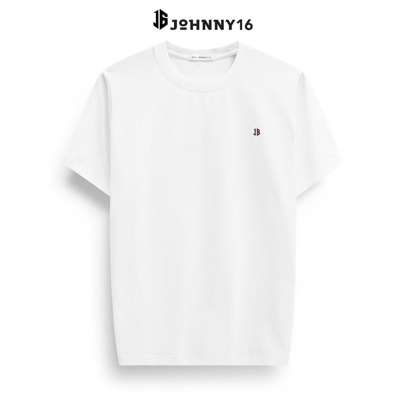 Áo thun thêu logo chắc vải single 95% cotton co giản 4 chiều, thoáng mát, thời trang, basic, thanh lịch - J16 2