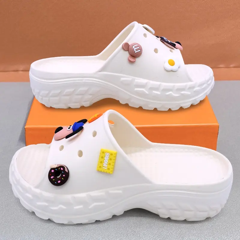 Socany Sandal Wanita Jelly Fuji Motif Wanita Slip-On Kartun EVA Sandal Wedges Wanita Empuk Rumahan Size 36-41 4