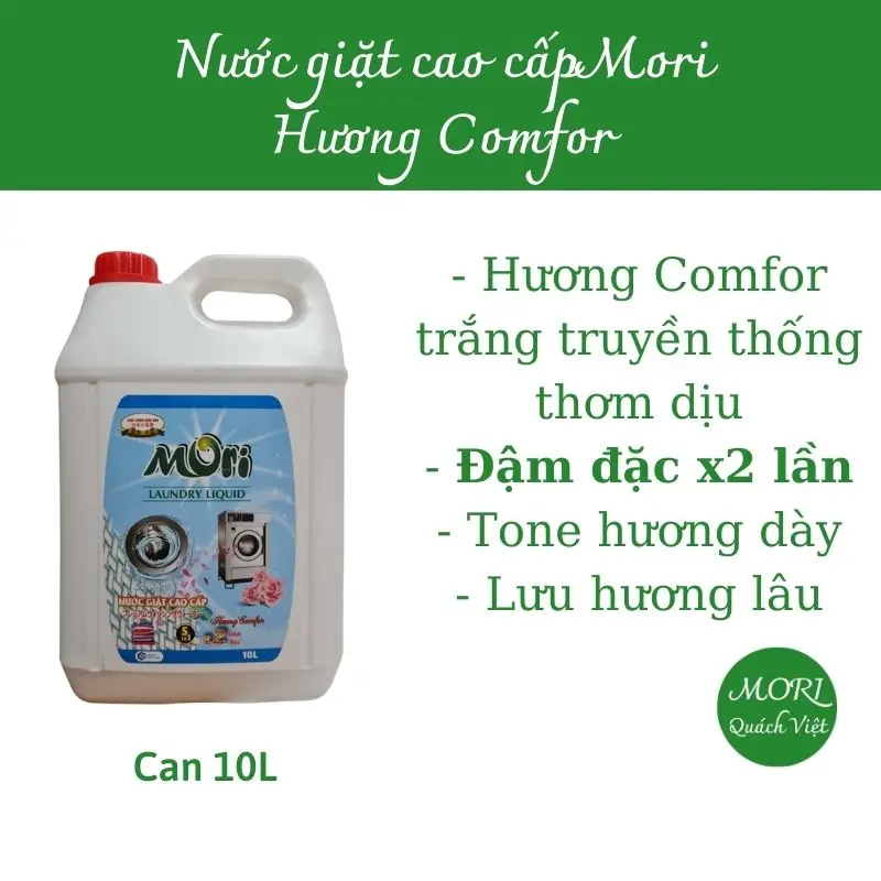 Nước giặt mori cao cấp có hương, can 10L 1