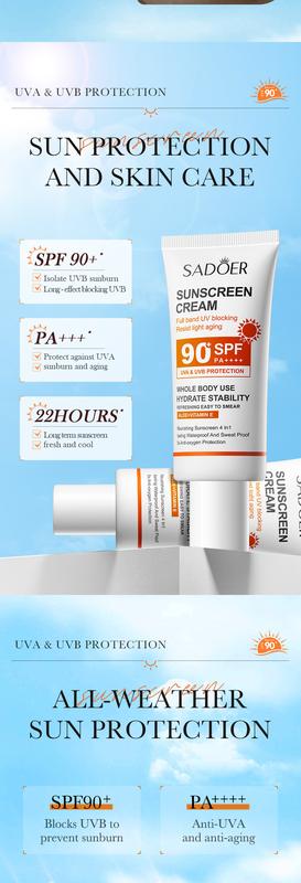Product Introduction of Sunscreen Anti-Light Old Repair Refreshing UV Protection Sunscreen Lotion Spf90 2