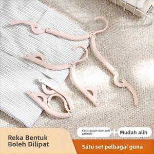 Penyangkut Boleh Dilipat, Pelbagai Fungsi, Penyangkut Pakaian, Mudah Alih dan Teleskopik, Tidak Licin, Rak Pengeringan, Sesuai untuk Pemandu Lori Jalanan, Fesyen Supplies versatility pink penyangkut pakaian & cangkuk