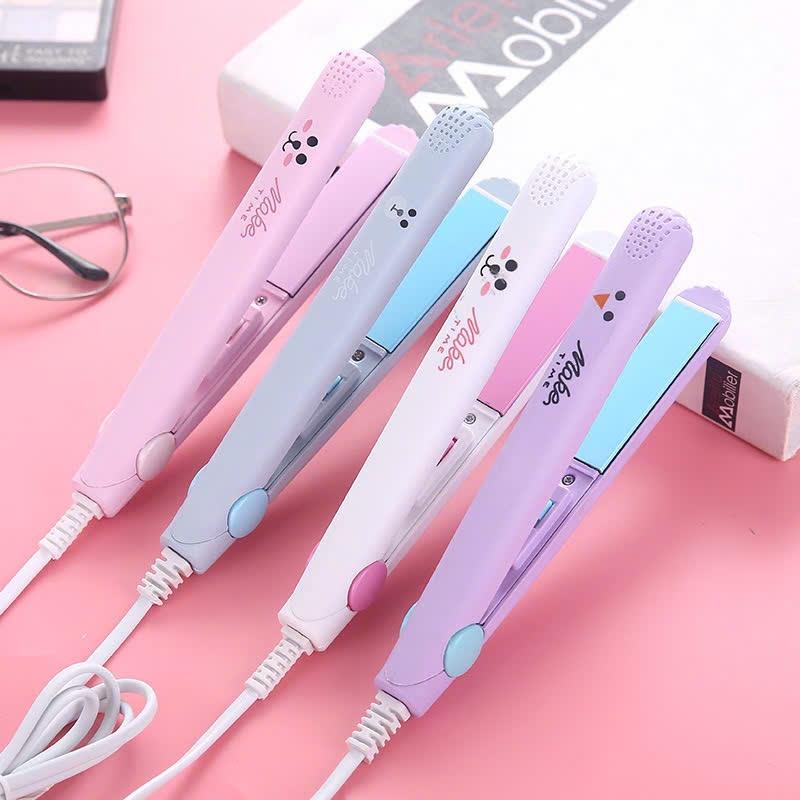 [Mua 1 Tặng 1 Quà] - Máy duỗi, ép tóc mini 2 trong 1 nhiều màu có hộp đựng cho nam nữ - Tặng SET STICKER dễ thương|Tubu. 2