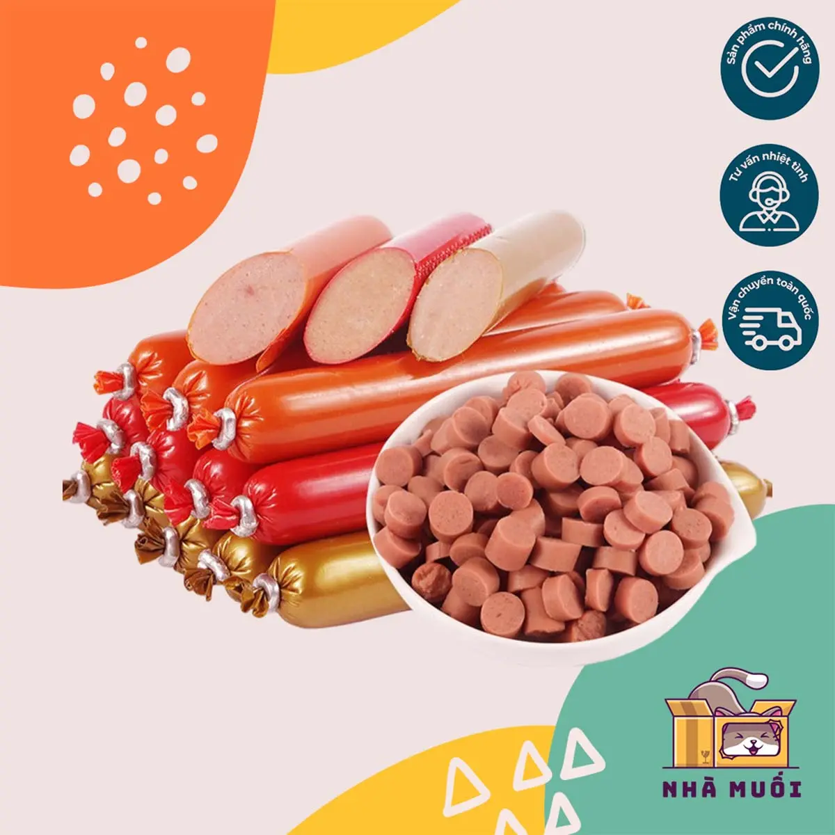Xúc Xích Yuchang Yummi Nhiều Hương Vị Cho Chó Mèo 15g