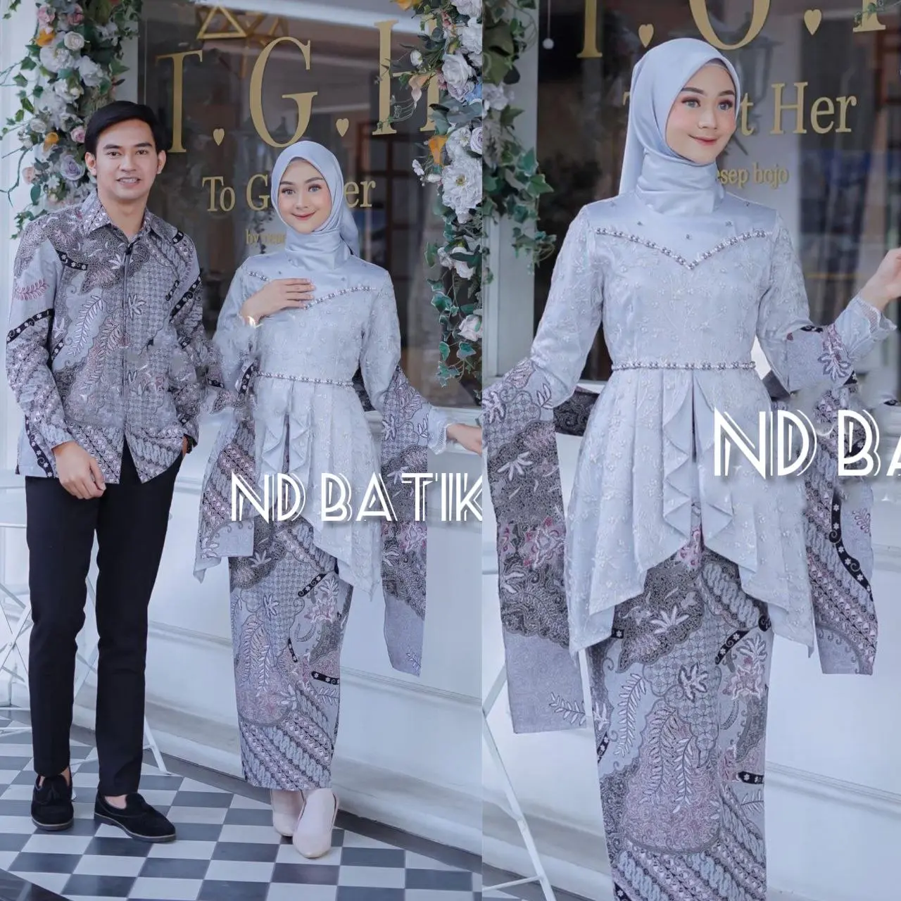 BAJU BATIK COUPLE PASANGAN KEBAYA MODERN TUNIK WISUDA LAMARAN TUNANGAN BRUKAT TERBARU Katun