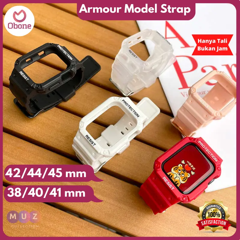 Armour Model Strap untuk A watch series 1 2 3 4 5 6 7 8 T500 T55 HW Series IWO Series T55 plus T500 Plus Pro 2