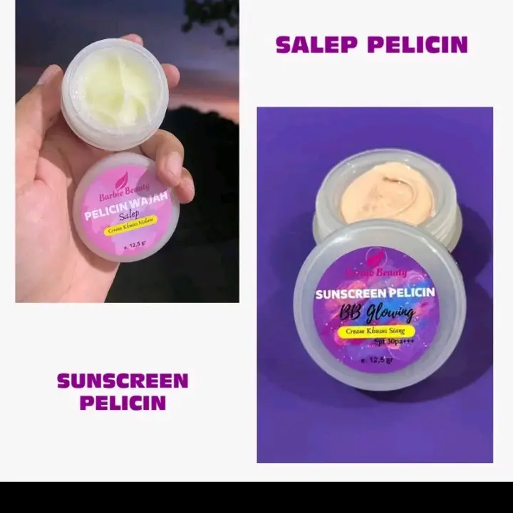 Cream siang dan cream malam pelicin wajah barbie beuty