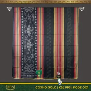Sarung BHS Cosmo Gold Motif K26 PPS Bahan Viscose Blend Halus dan Lembut [Garansi Original]