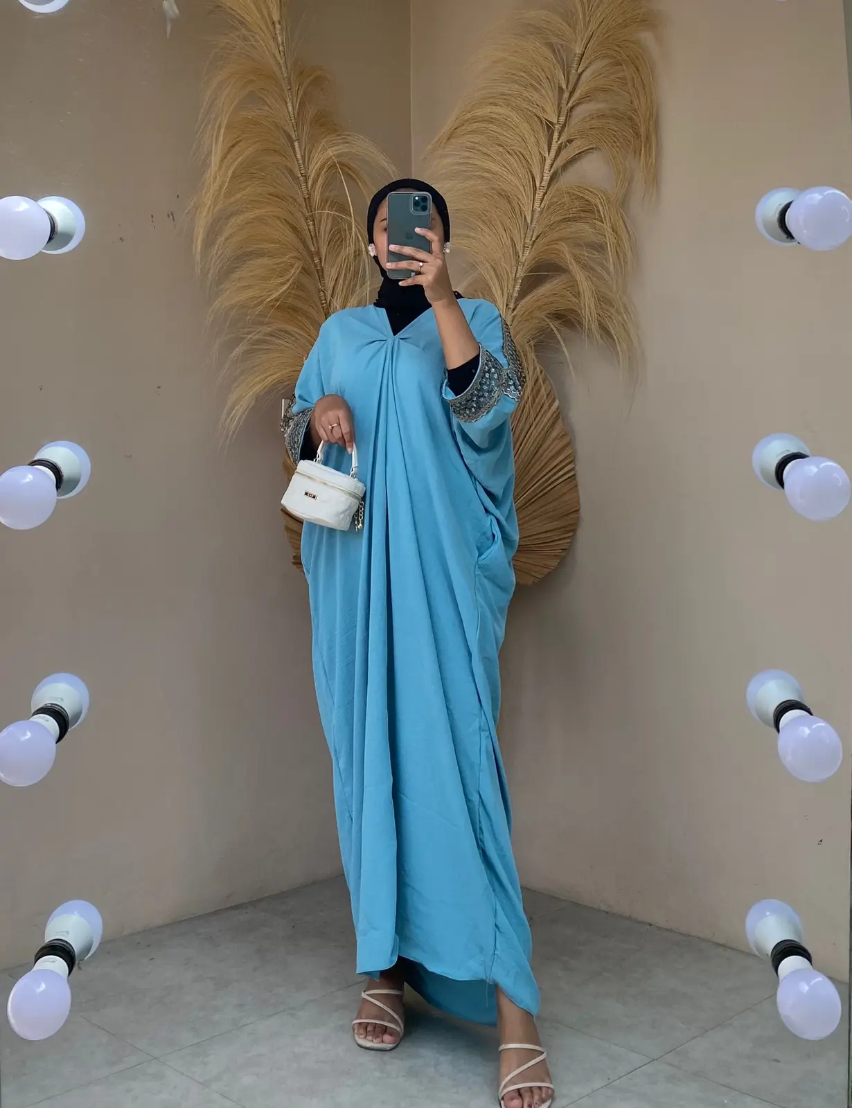 Gamis Kaftan Renda / Kaftan Melia Kombinasi Renda