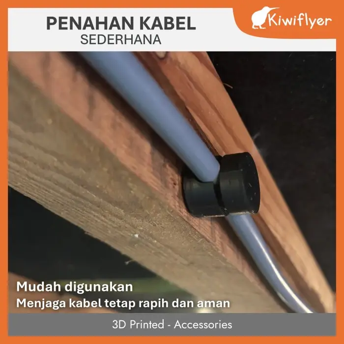 Klip / Penahan Kabel - Cable Mount / Clip / Holder - 3D Printed 1