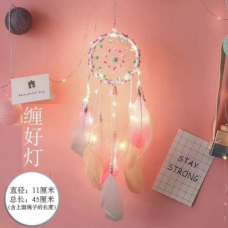 Product Introduction of Hươu Ấn Độ Dream Catcher Phòng ngủ Trang trí đầu giường Chuông gió phong cách cô gái trẻ Món quà sinh nhật Cô gái cho bạn cùng lớp 10