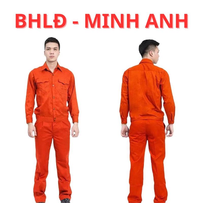  Bộ Bảo Hộ Lao Động  M17 Chất Vải kaki 3 1 Nam   Menswear - Nữ Áo Có Túi Ngực Màu Cam Size 5-9 Có Cổ 