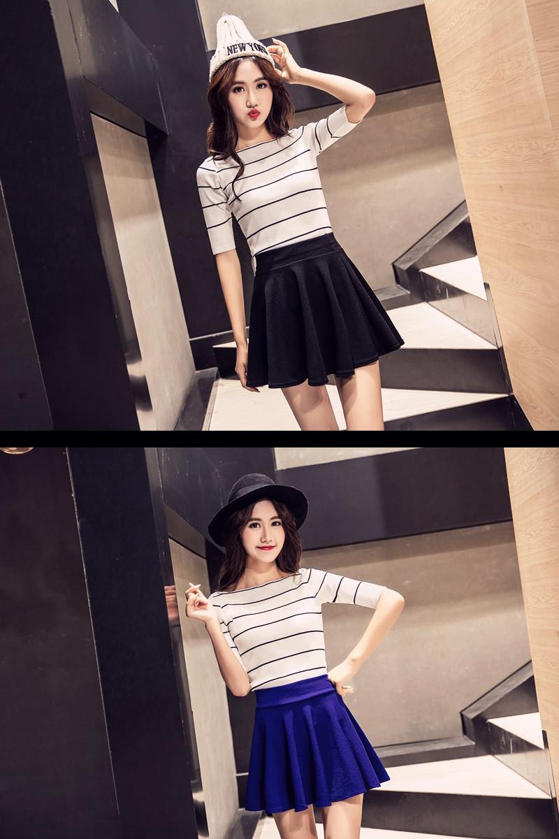 Product Introduction of [AP01] Yi black cat high waist shorts-free skirt elastic A-line skirt women's Sun skirt factory direct sales 11