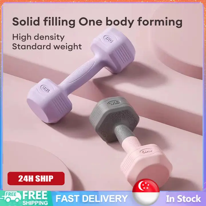 【Local Stock】1kg/2kg/3kg Dumbell Gym Dumbbell Exercise Fitness Exercise Home Weight Training Workout Neoprene Dumbell