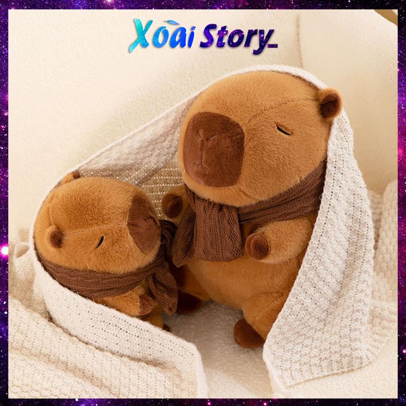Gấu bông capybara gấu bông capybara cute đeo balo rùa size 20cm Thú Nhồi Bông Thú Bông Toy Đồ Chơi Phát Nhạc