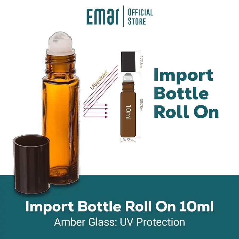 Premium Import Botol Roll On 10ml Untuk Minoxidil & Finmix 0