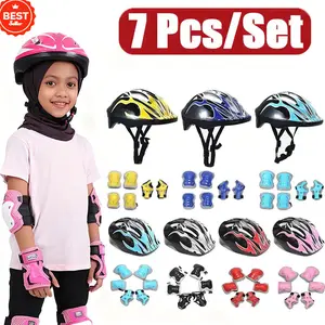 【READY STOCK】7 IN 1 Helm Deker Sepeda Anak Alat Pelindung Sepatu Roda Alat Rekreasi Olahraga Outdoor decker lutut Buah Set