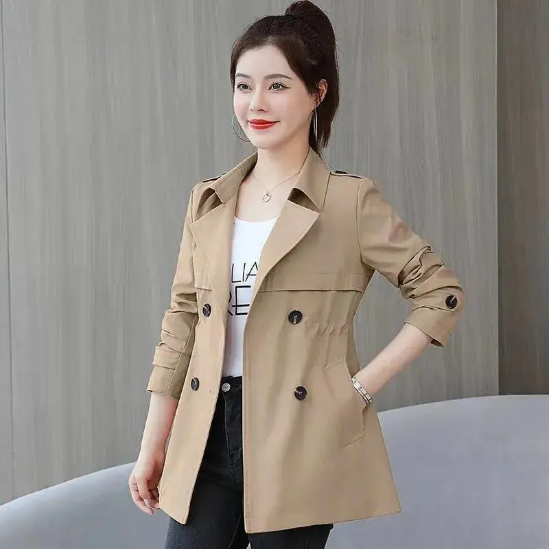 Áo Khoác Gió, Phong Cách Mới, Dành Cho Nữ, Dài Trung Bình Mỏng, Thiết Kế Eo Độc Đáo Áo Khoác Nữ, Thích Hợp Cho Mùa Thu Và Mùa Đông, 2024 Top Jacket