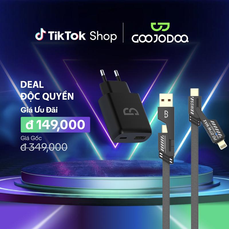 Cáp sạc GOOJODOQ 65W Sạc nhanh Đa năng 4 trong 1 Nhiều dây Usb có, Type-C, Micro Sạc Điện Thoại Phụ Kiện