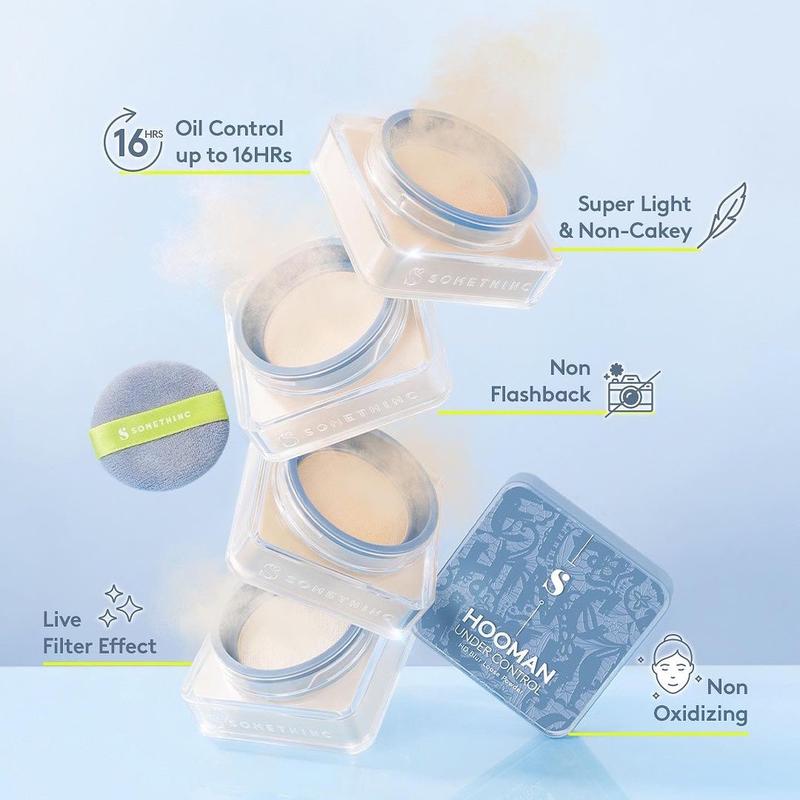 Somethinc  Hooman Under Control HD Blur Loose Powder Wajah 1