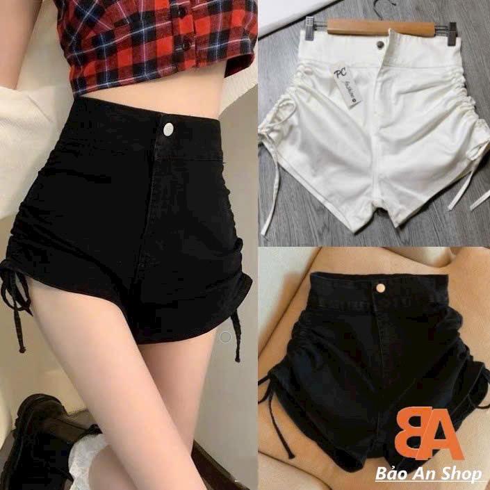 Product Introduction of Quần Đùi Lưng Cao Co Giãn Dây Rút Siêu Xinh Hiện Đại Nữ Women Pants Nhung 3