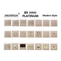 Gambar ARCHITECH Platinum B9-K01BK09 Sakelar/SAKLAR/300W DIMMER+Saklar Gold - DIMMER+S.HOTEL dari ARCHITECH INDONESIA Kota Administrasi Jakarta Utara 5 Tokopedia
