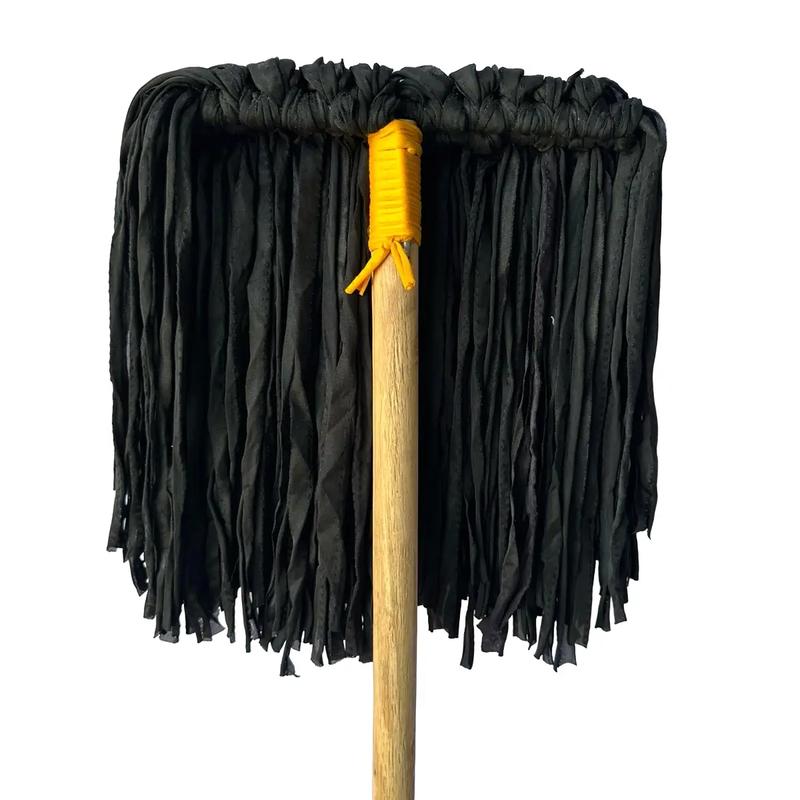 Cây Lau Nhà Cán Gỗ Dài 1m30 Số 3 Vải Thun Đen Lau Sàn Nhanh Sạch