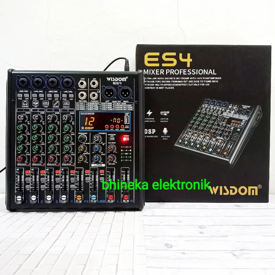 mixer Wisdom ES4 / ES 4 mixer 4 channel original