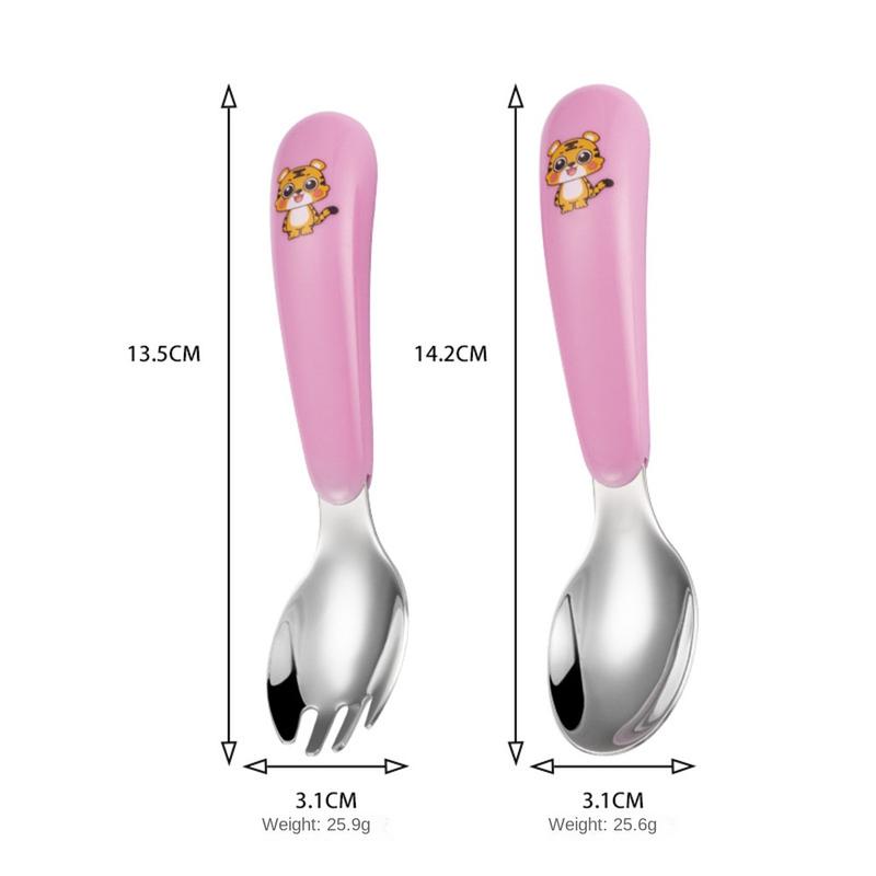 Product Introduction of Bộ Đồ Ăn Hoạt Hình Cho Trẻ Em, 3 Cái, Bao Gồm Nĩa Và Thìa, Được Làm Bằng Thép Không Gỉ 304, Thích Hợp Cho Bé Bú Và Bổ Sung Thực Phẩm, Thìa Tập Luyện Cho Trẻ Sơ Sinh 37