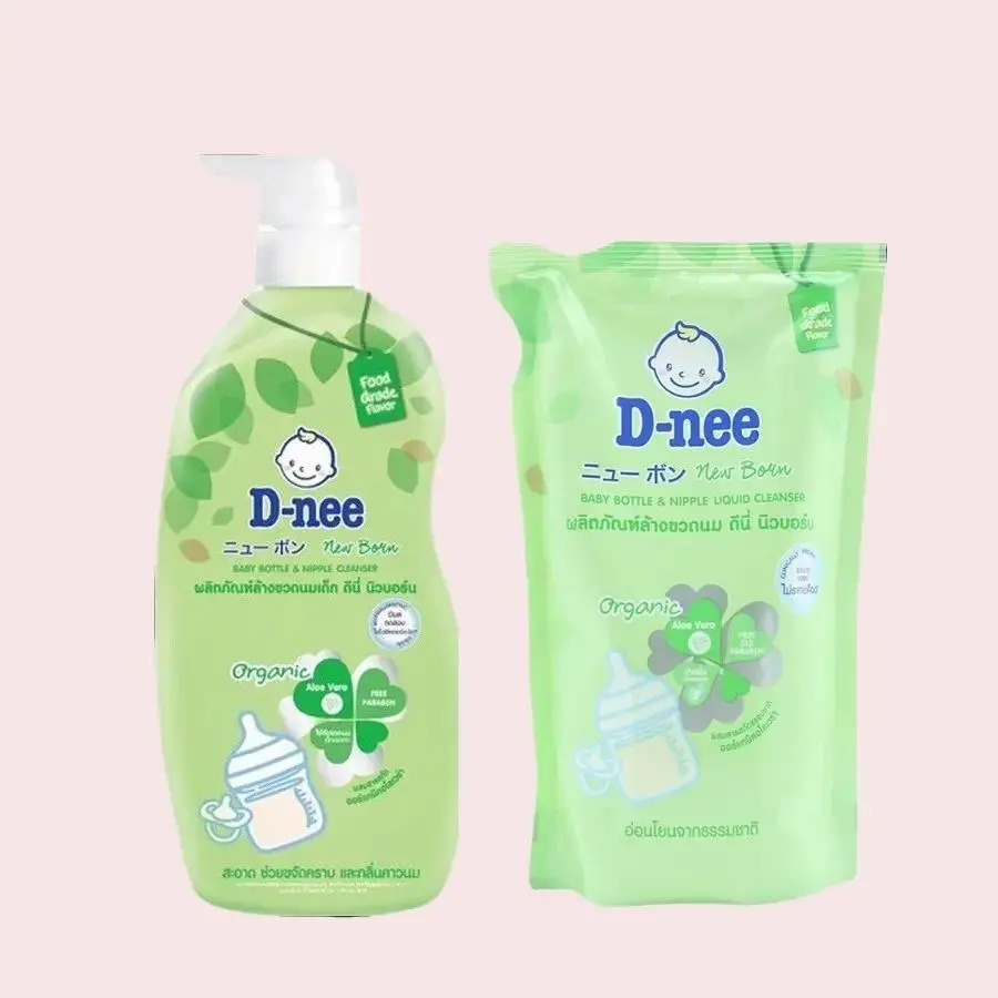 Nước rửa bình sữa Dnee Organic chai và túi
