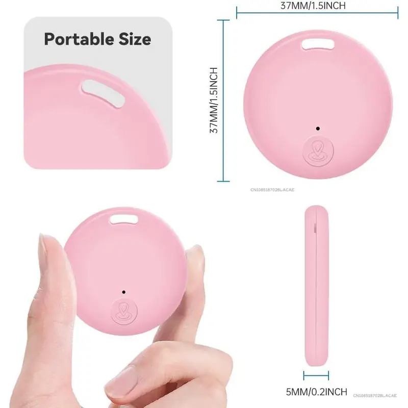 Thiết bị theo dõi Bluetooth mini, thiết bị thông minh chống thất lạc, định vị GPS, theo dõi cho vật nuôi, ứng dụng điều khiển móc chìa khóa ví, tương thích với điện thoại IOS và Android 2