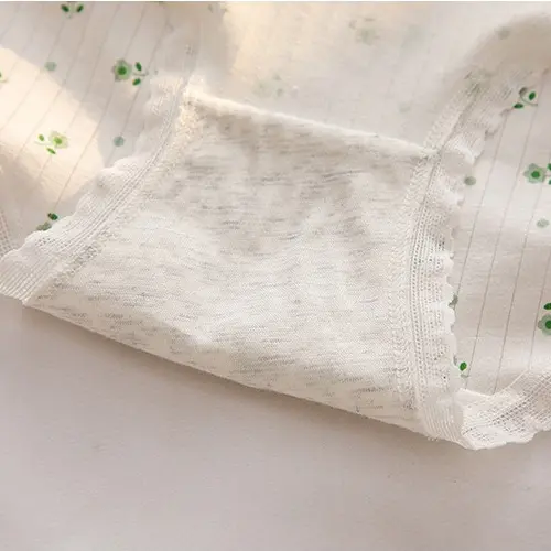 Combo 5 Quần lót nữ cotton dễ thương, Set 5  Quần lót viền ren đáy may mềm mịn họa tiết hoa nhí SAVILL L311 Women Voi 7