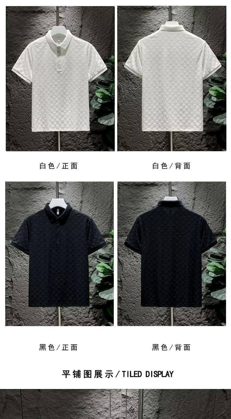 Product Introduction of Áo Polo Nam Vải Jacquard, Thời Trang, Phong Cách Thường Ngày Thoải Mái Và Thoáng Khí, Thích Hợp Cho Mùa Hè, Hàng Mới Về, Dáng Ôm, Cổ Bẻ Áo, Áo Thun ngắn Tay Menswear Shirt 4