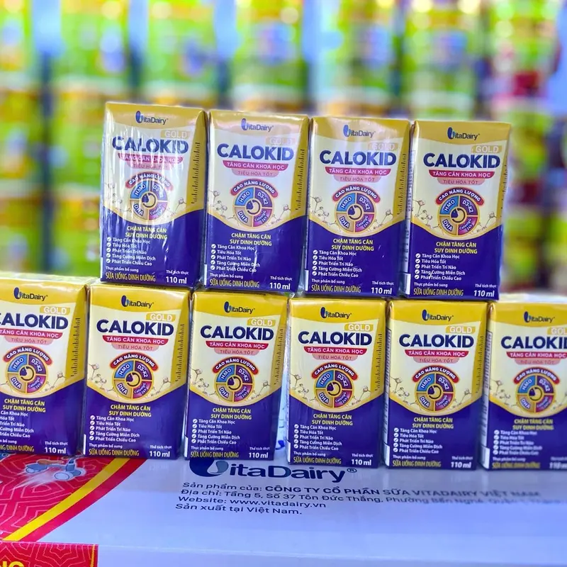 [ Vitadairy] Sữa Calokid 110ml cho bé 48 hộp 3