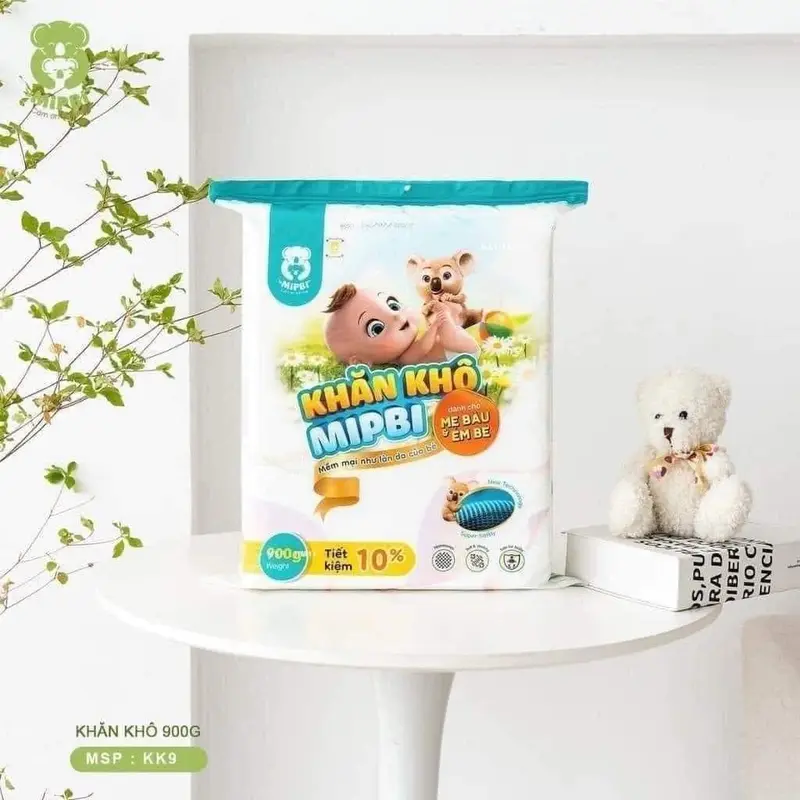 KHĂN VẢI KHÔ ĐA NĂNG MIPBI BỊCH LỚN 600g 0