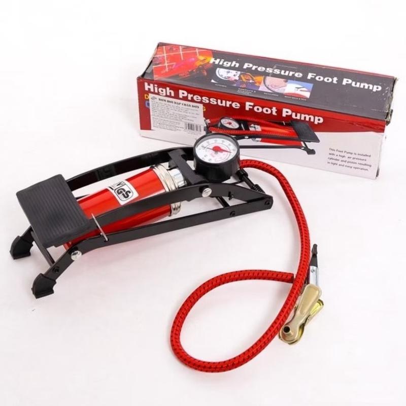 Bơm Đạp Chân Mini 1 Piston Bơm Xe Đạp, Xe Máy, Ô Tô, Bơm Phao,Bóng Tiện Lợi An Toàn