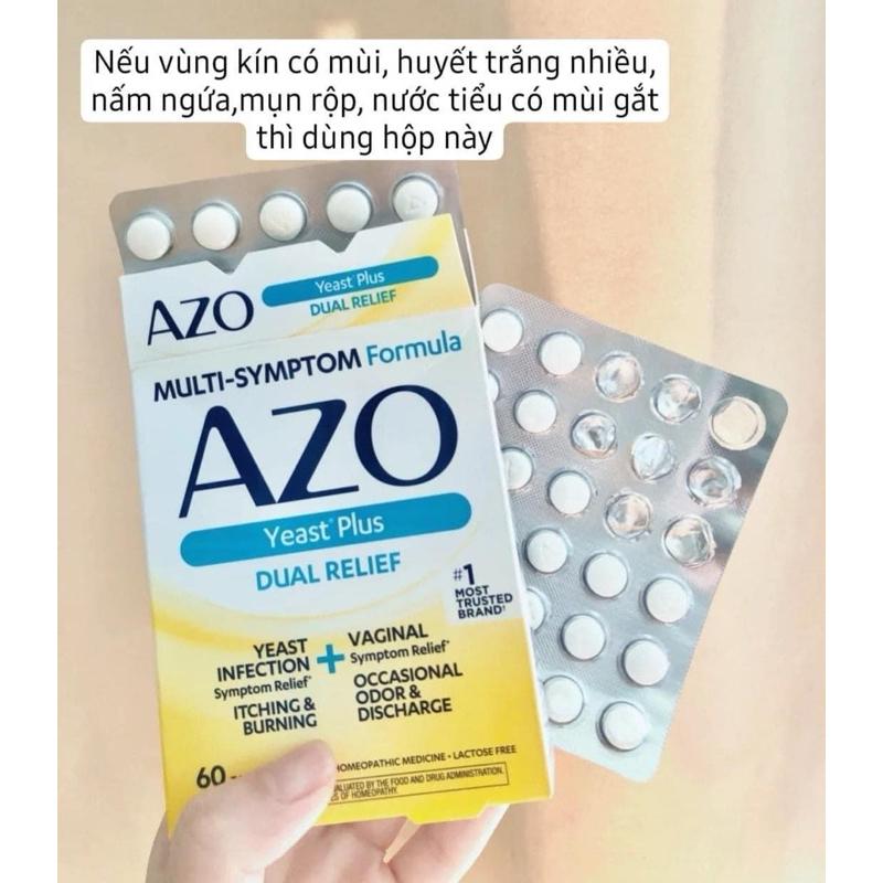 [Bill US] Viên uống Azo vàng hỗ trợ chống viêm AZO Yeast Plus 60 viên