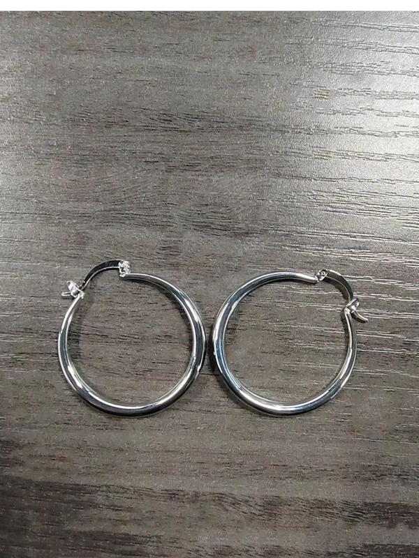 1 Pair Circle Earrings Simple Design for Women Girl, Simple Design All-match Big Circle Hoop Earrings, Hoop Ear Jewelry, Party Holiday Gift Idea 7