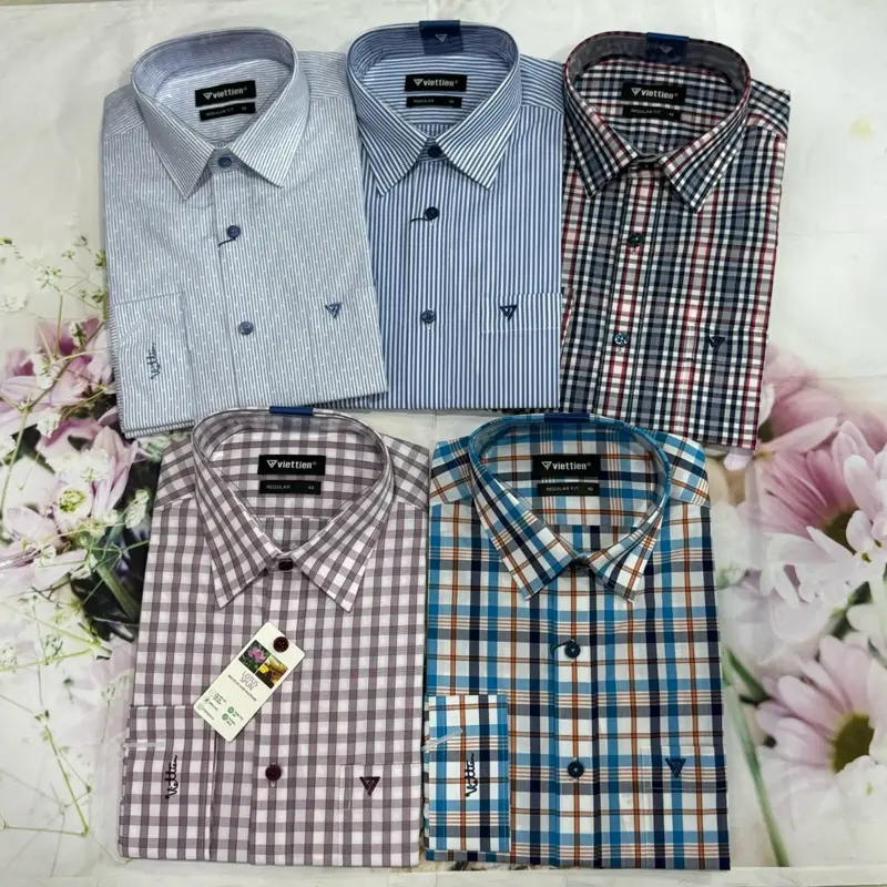 Áo dài tay 39-40(M) vải bamboo, 60% cotton thoáng mát thấm hút mồ hôi tốt ít nhăn dễ ủi