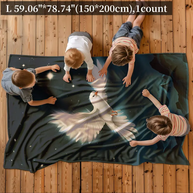 Dove Pattern Blanket, Soft Comfy Throw Blanket, Air-conditioned Room Blanket, Warm Nap Blanket for Home Office Travel Camping 7
