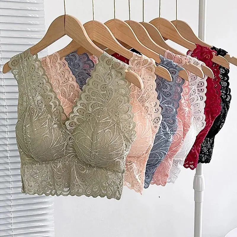 Áo Ngực Ren Cho Nữ, Áo Ngực Đệm, Áo Ngực Nâng Ngực, Không Đường May Nữ, Một Mảnh, Màu Trơn Đồ Lót, Sụ Ngưng Gorge Femme Top Bra