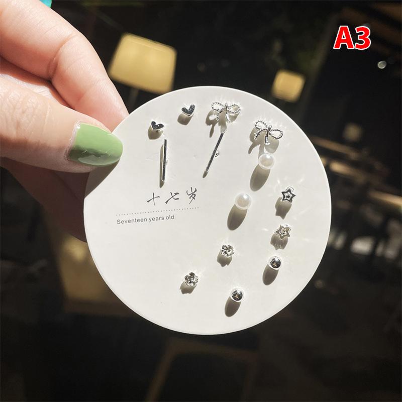 Product Introduction of Bộ Bông Tai Nữ Họa Tiết Nhỏ Thời Trang Hàn Quốc, 7 Đôi, Nhiều Đôi Bông Tai Đinh tán Hình Bướm Dễ Thương Hoa Hoa Tai Women Khuyên Tai 20