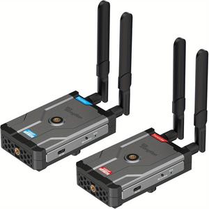 เครื่องส่งและรับ HDMI ไร้สาย, ชุดตัวขยาย HDMI 1640ft, พร้อมห่วง HDMI, รองรับ 1080P เต็มรูปแบบ 2.4/5G, เหมาะสำหรับการสตรีมมิ่งจากกล้อง DSLR, แล็ปท็อป, Netflix, YouTube ไปยังทีวี/โปรเจ็กเตอร์, ใช้ในร่ม/กลางแจ้ง