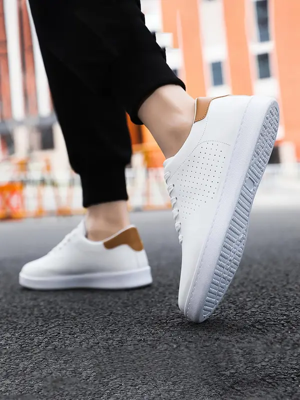 Men's Fashionable Lace Up Low Top Sneakers, Casual Comfortable Breathable Sports Shoes, All-match Minimalist Skate Shoes for Daily Wear 4