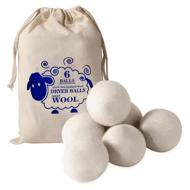 Solid Color Wool Drying Ball, 6 Counts Anti Wrinkle Wool Ball for Washing Machine, Wool Dryer Ball for Daily Use, Laundry Tools & Accessories, Summer Gift, Home Goods