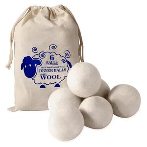 Bola de secado de lana de color sólido, 6 piezas bola de lana antirrugas para lavadora, bola de secadora de lana para uso diario, herramientas y accesorios de lavandería, regalo de verano, productos para el hogar