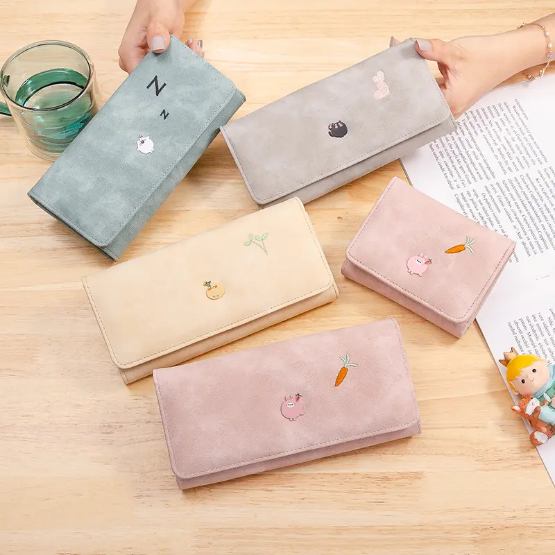 Summer Trendy New Wallet Women's Long Korean Style Fashionable Cute Fashion Simple Fresh Student Folding Personalized Wallet