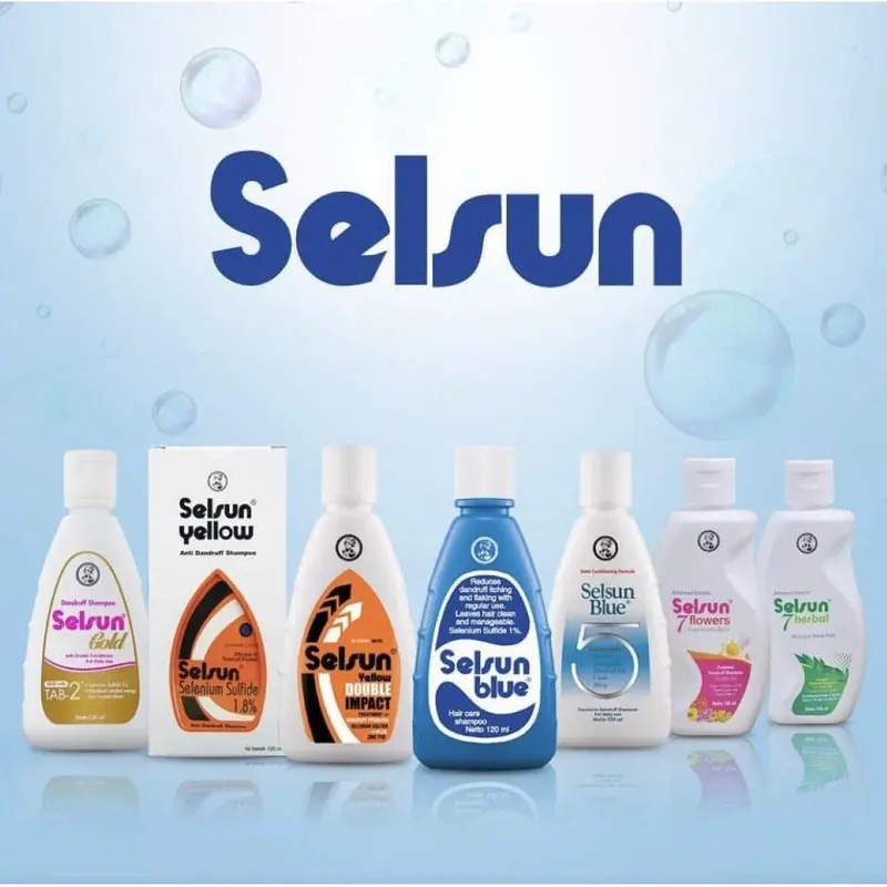 SELSUN Shampo Blue Five Gold Yellow Double Impact Shampo Ketombe 120 ML Conditioner Perawatan Shampoo Rontok Haircare 1