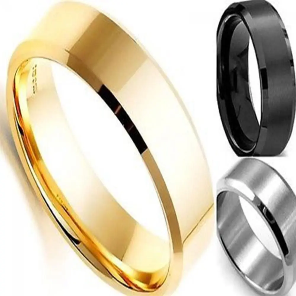 Nhẫn thép không gỉ, dành cho nam giới, Nhẫn quà tặng lễ tình nhân cô dâu, với vật liệu titan